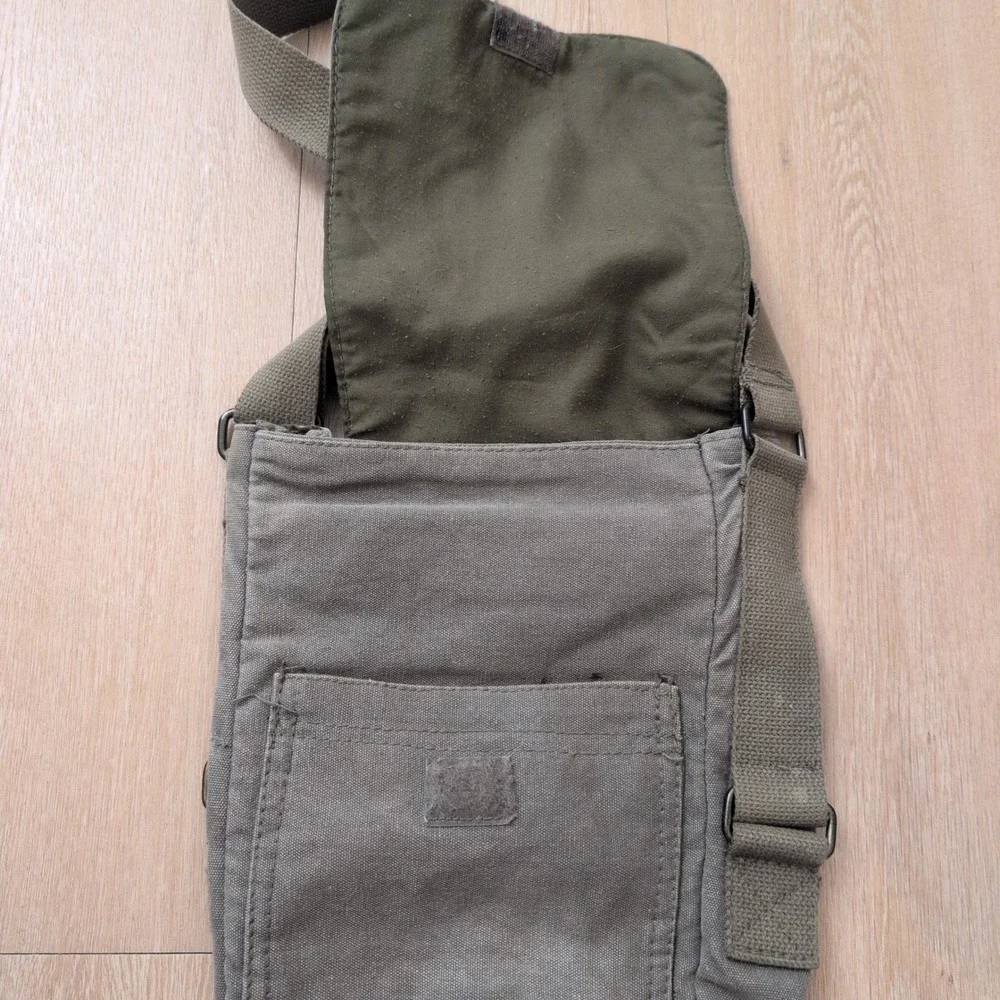 Rothco Canvas Messenger Bag Olive Green Bumblebee Bee Graphic Crossbody Bag